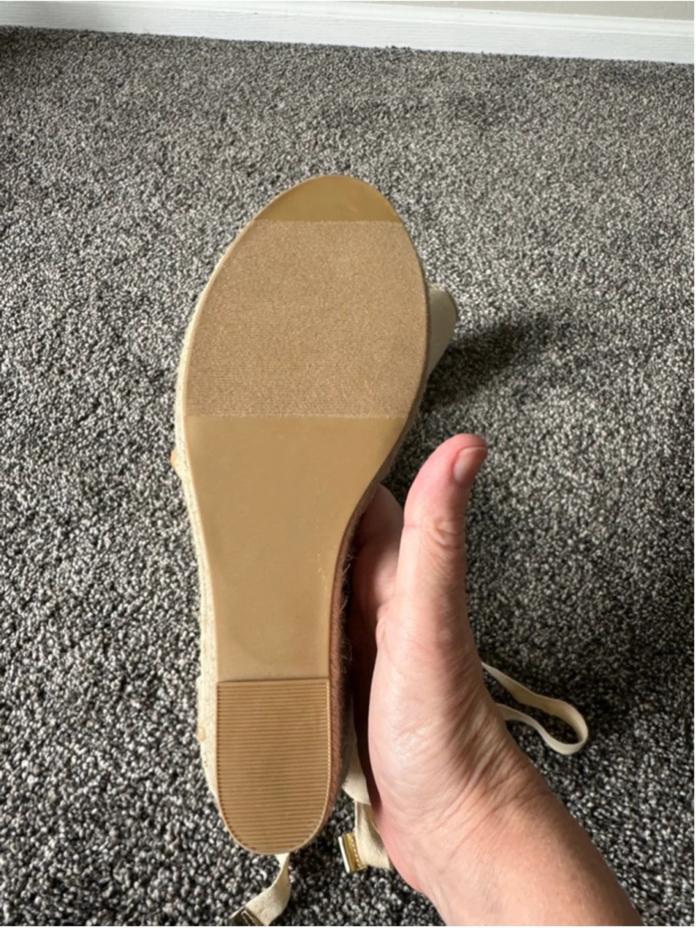 Women's Just Fab Jenala Espadrille Wedge in Ivory Size 12